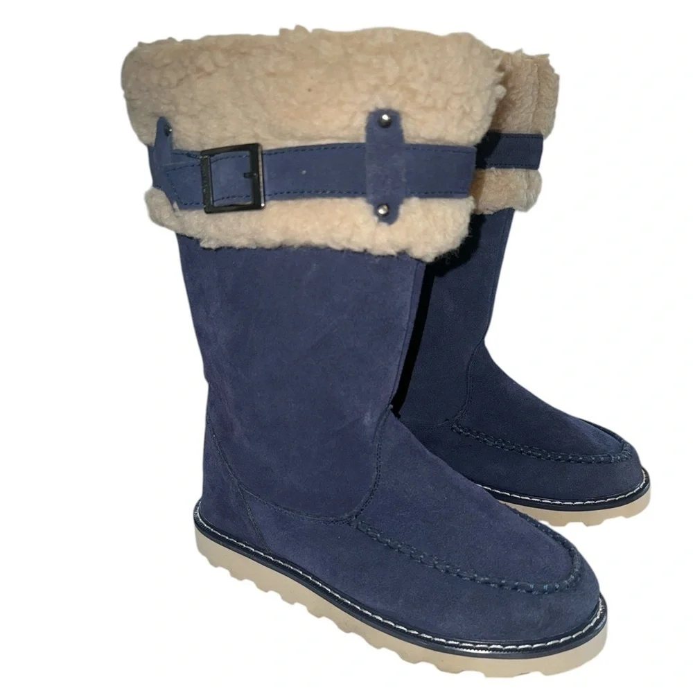 BEARPAW  Blue Suede Boots size 7